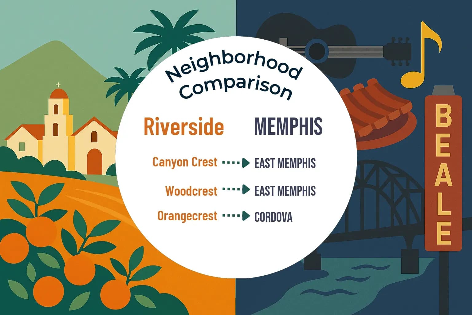 Riverside vs Memphis Neighborhood Comparison