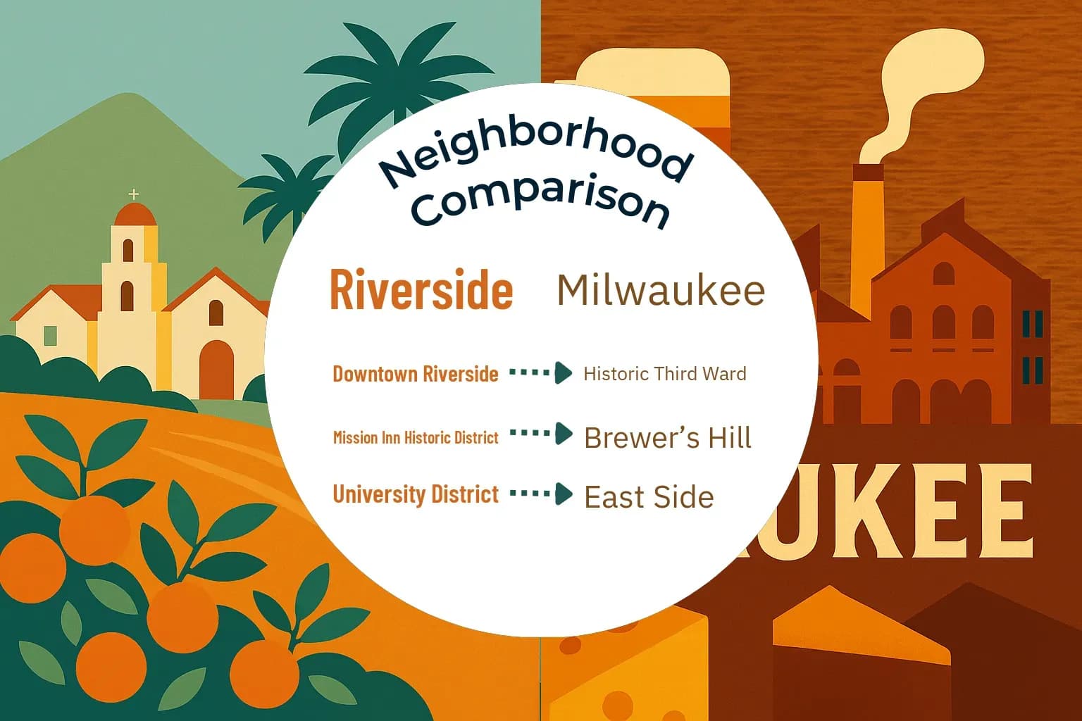 Riverside vs Milwaukee Neighborhood Comparison