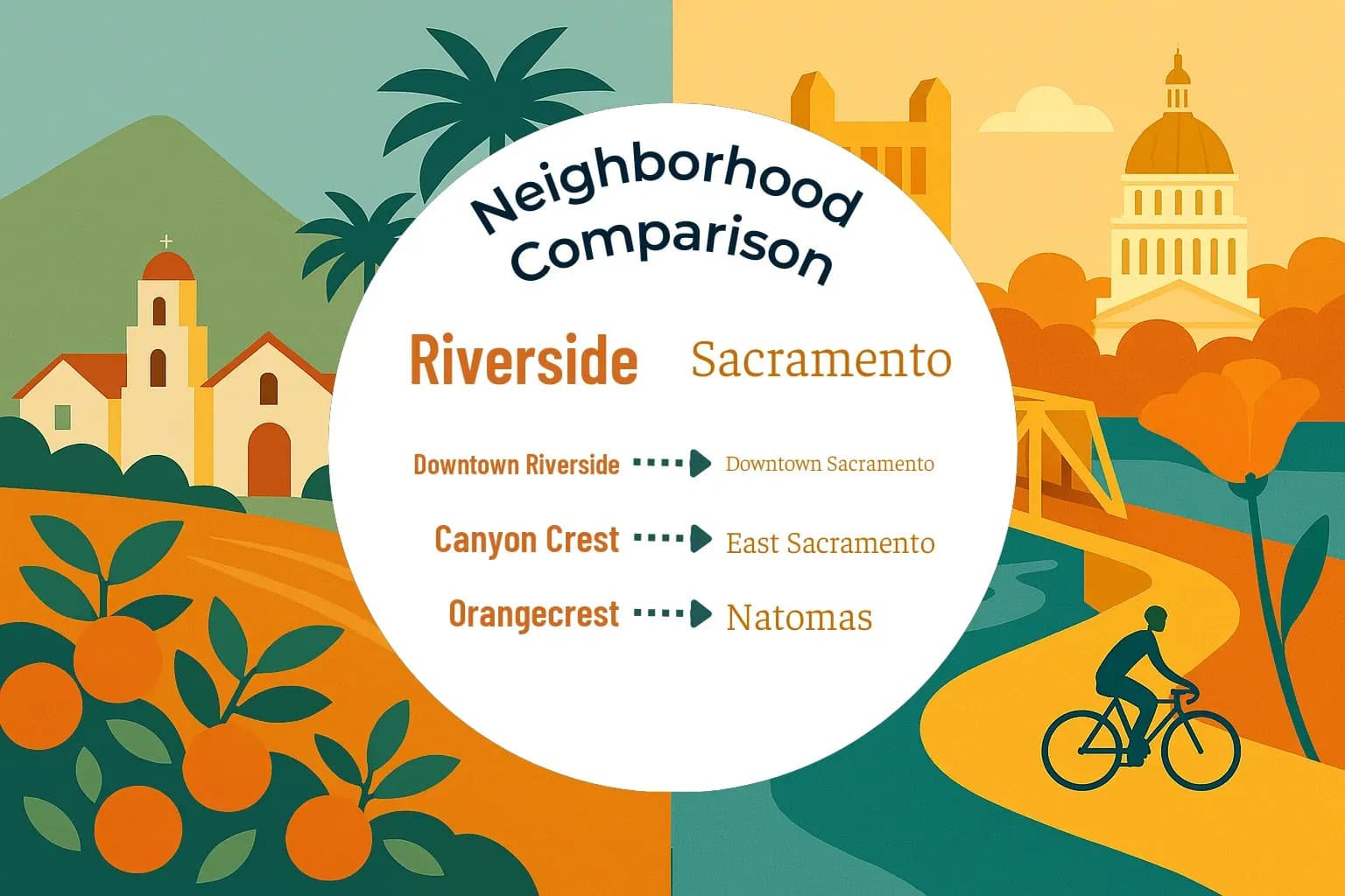 Riverside vs Sacramento Neighborhood Comparison