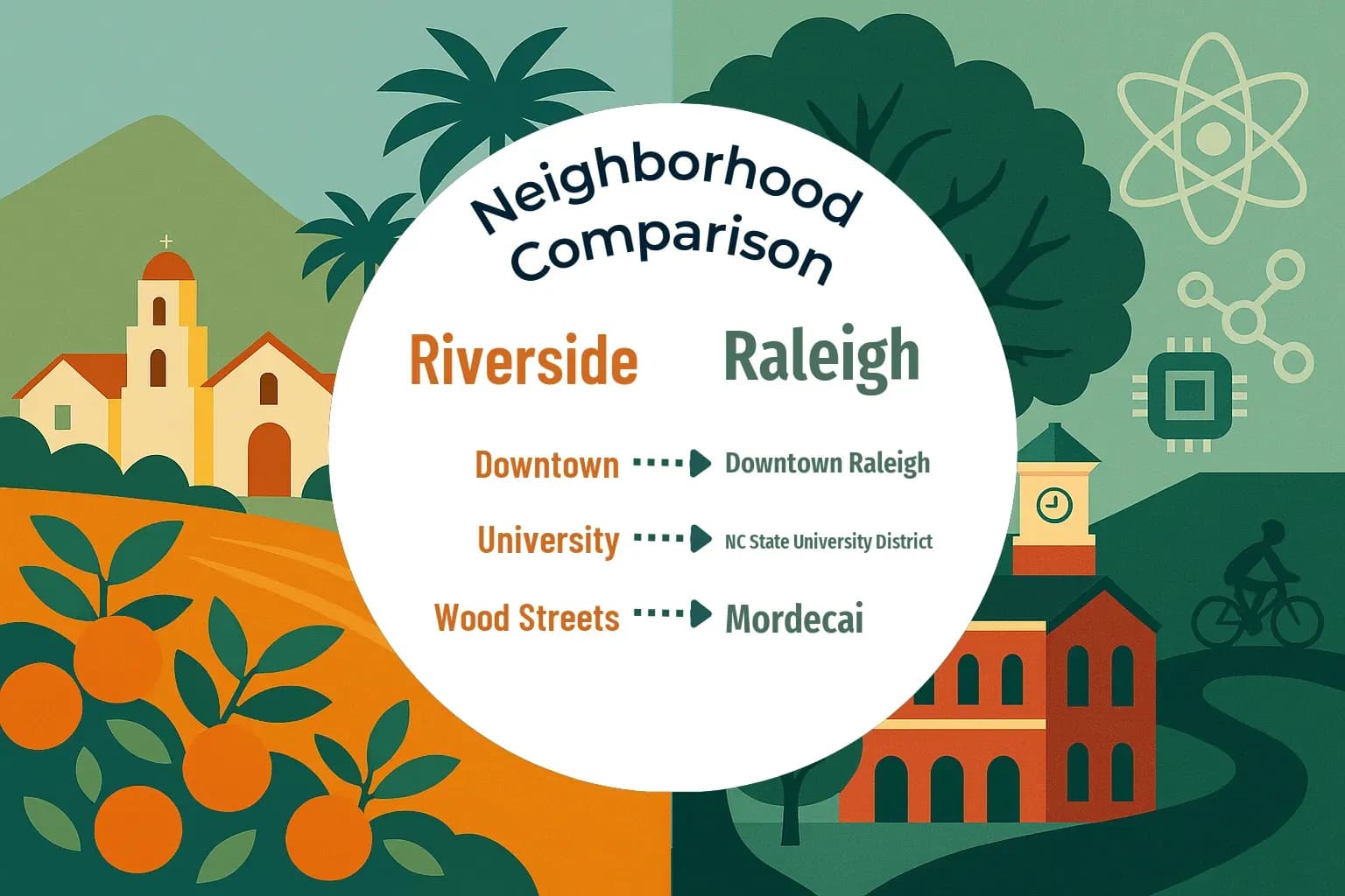 Riverside vs Raleigh Neighborhood Comparison
