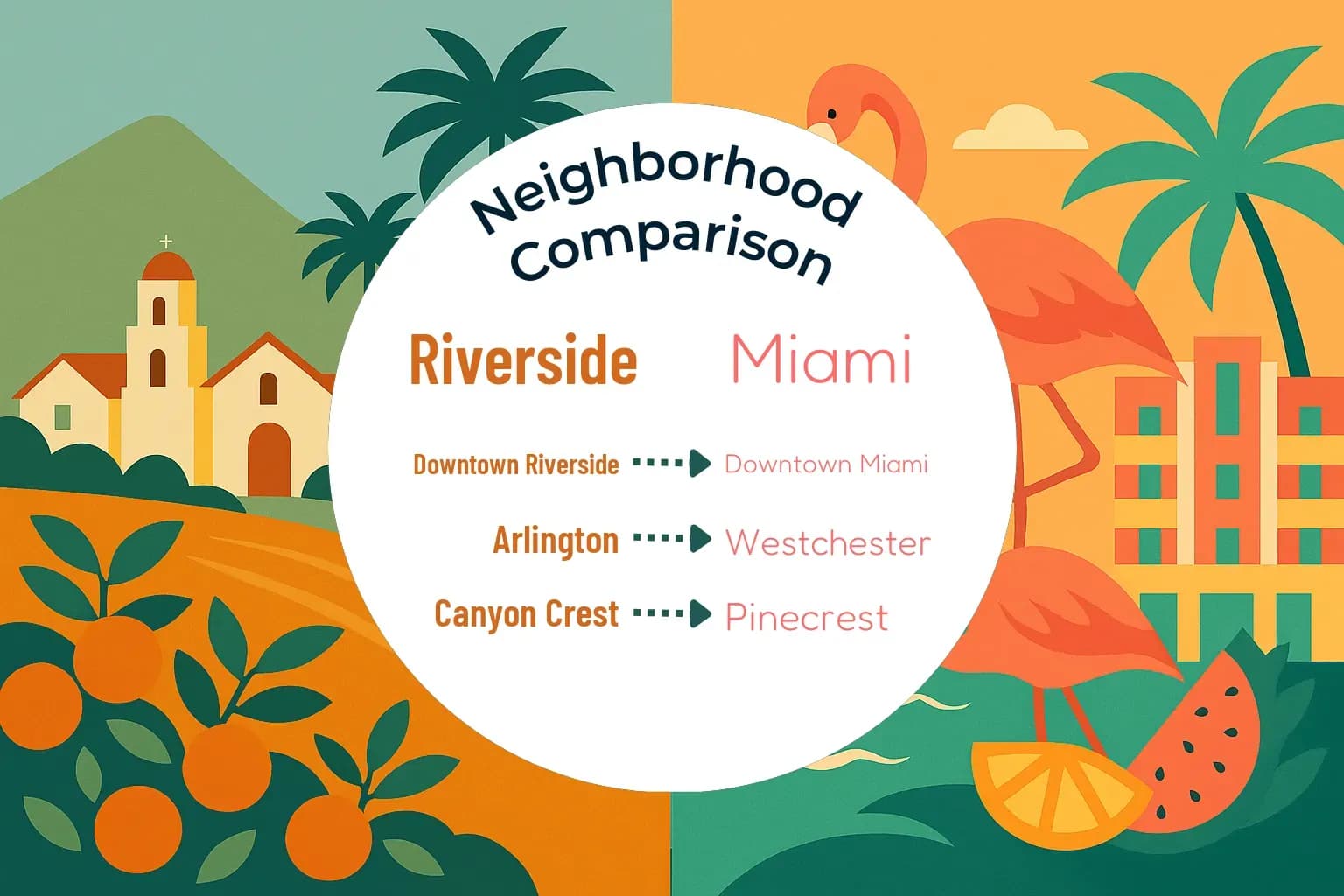 Riverside vs Miami Neighborhood Comparison
