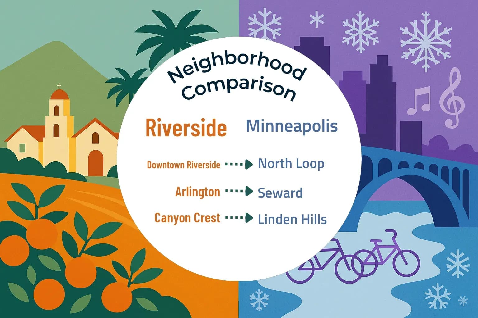 Riverside vs Minneapolis Neighborhood Comparison