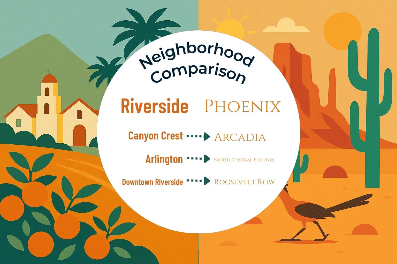 Riverside vs Phoenix Neighborhood Comparison
