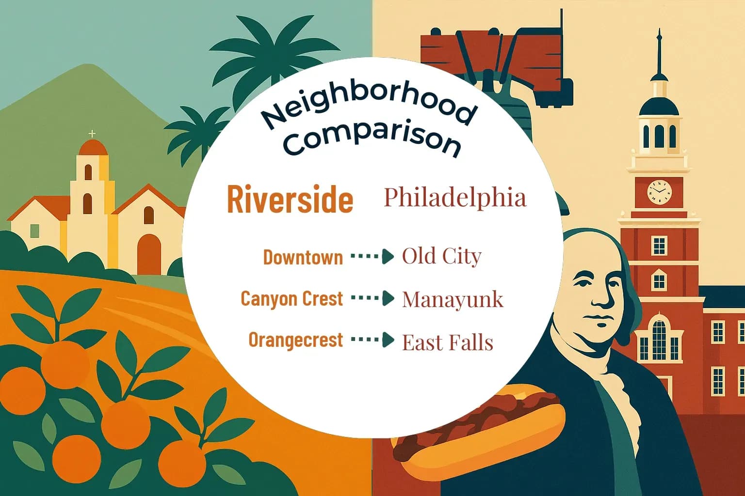 Riverside vs Philadelphia Neighborhood Comparison