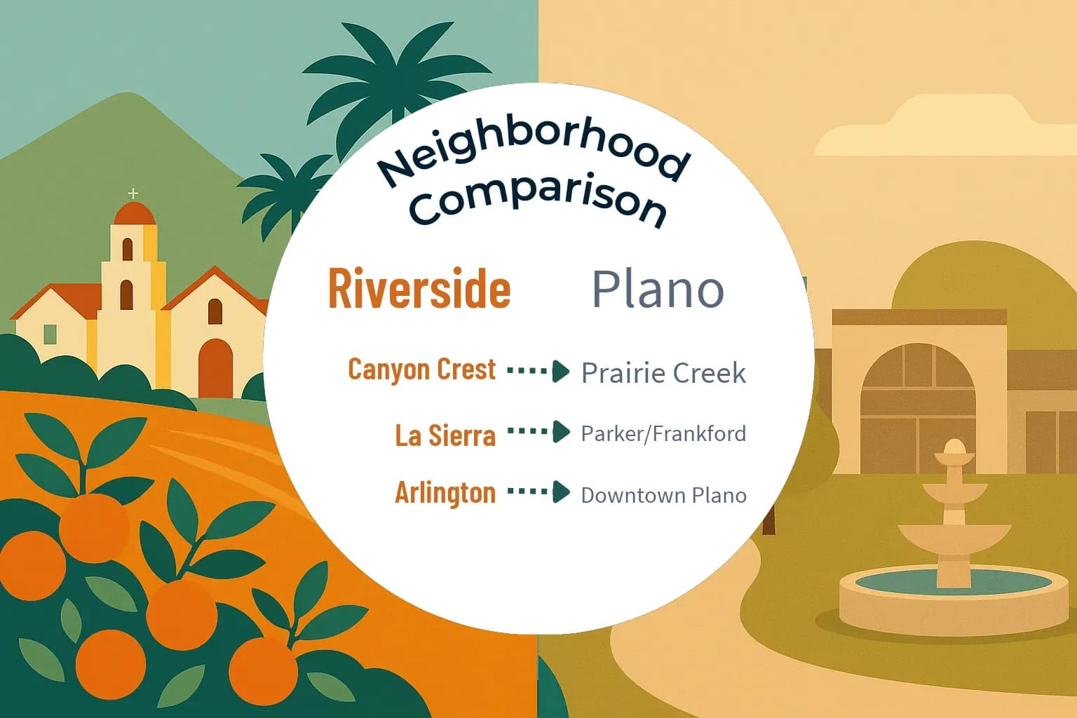 Riverside vs Plano Neighborhood Comparison