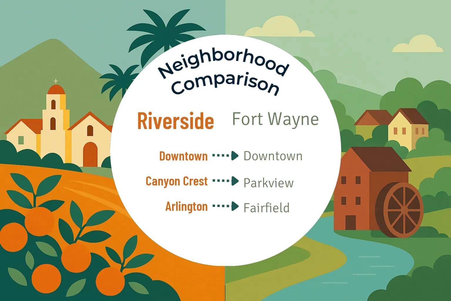Riverside vs Fort Wayne Neighborhood Comparison