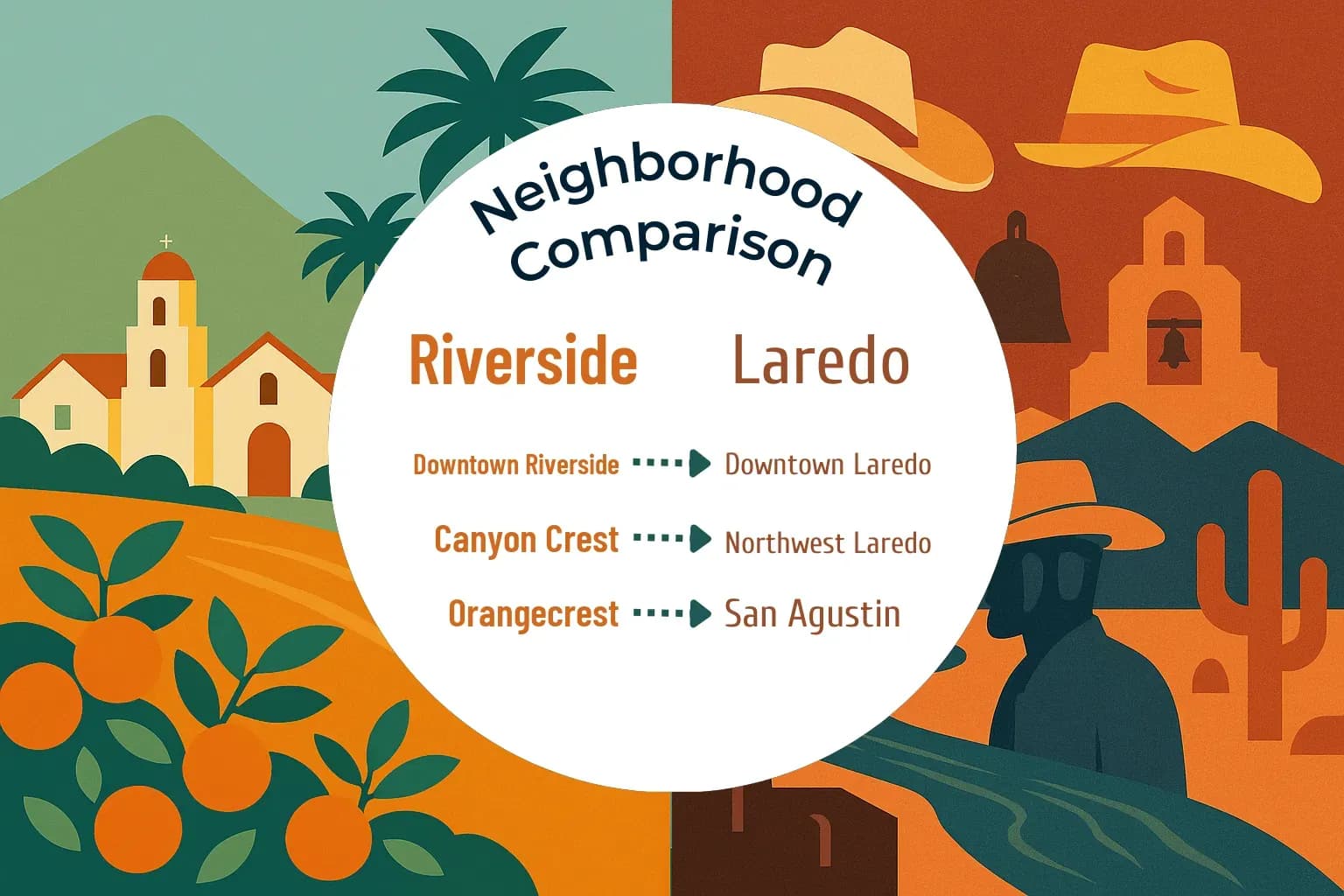 Riverside vs Laredo Neighborhood Comparison