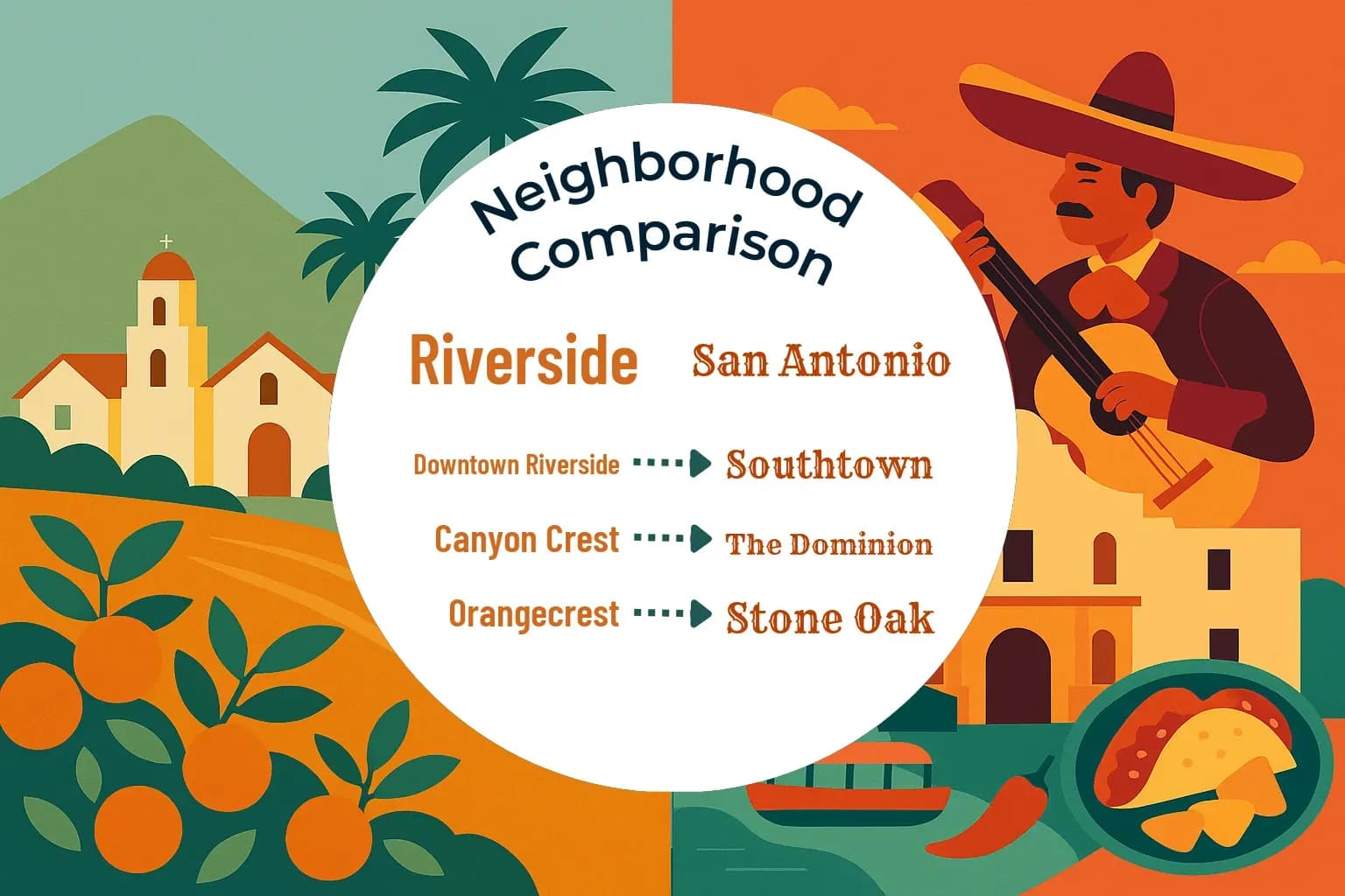 Riverside vs San Antonio Neighborhood Comparison