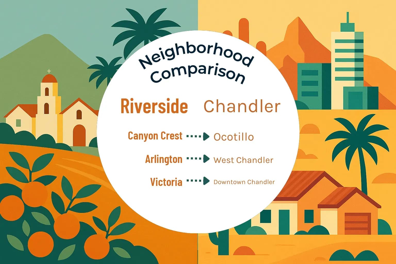 Riverside vs Chandler Neighborhood Comparison