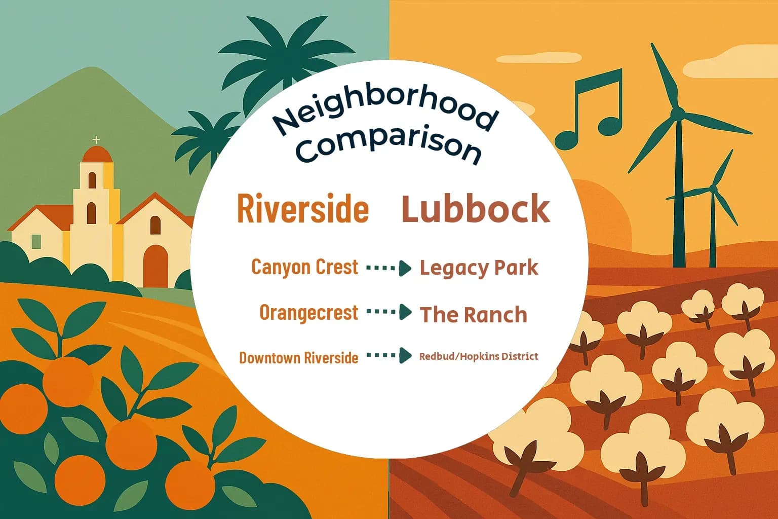 Riverside vs Lubbock Neighborhood Comparison