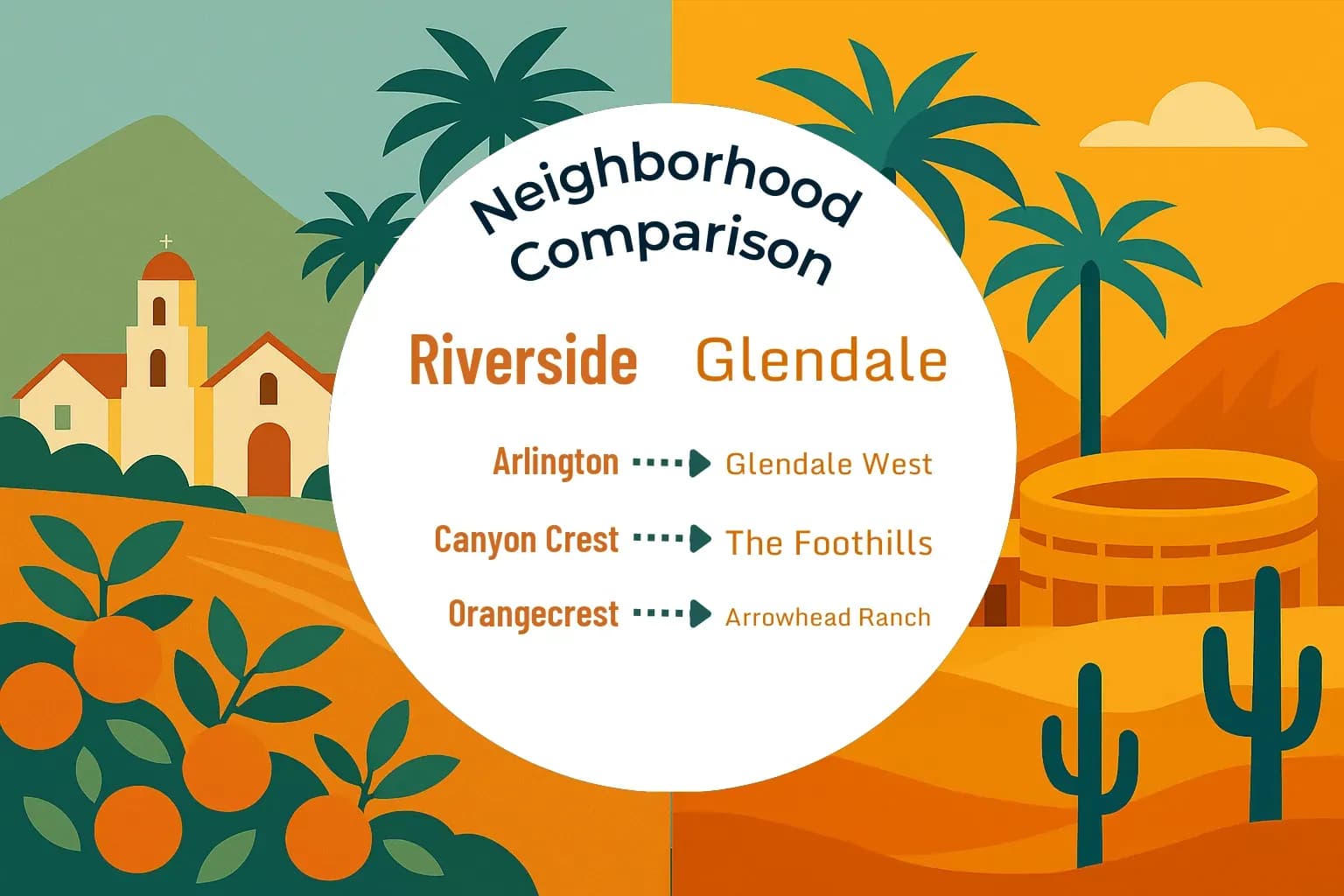 Riverside vs Glendale Neighborhood Comparison