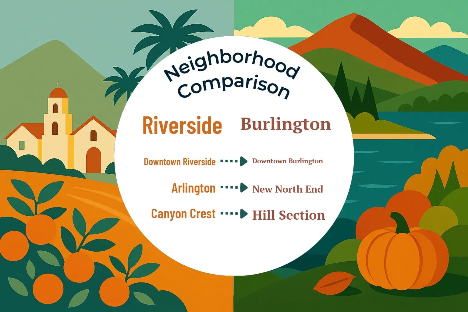 Riverside vs Burlington Neighborhood Comparison