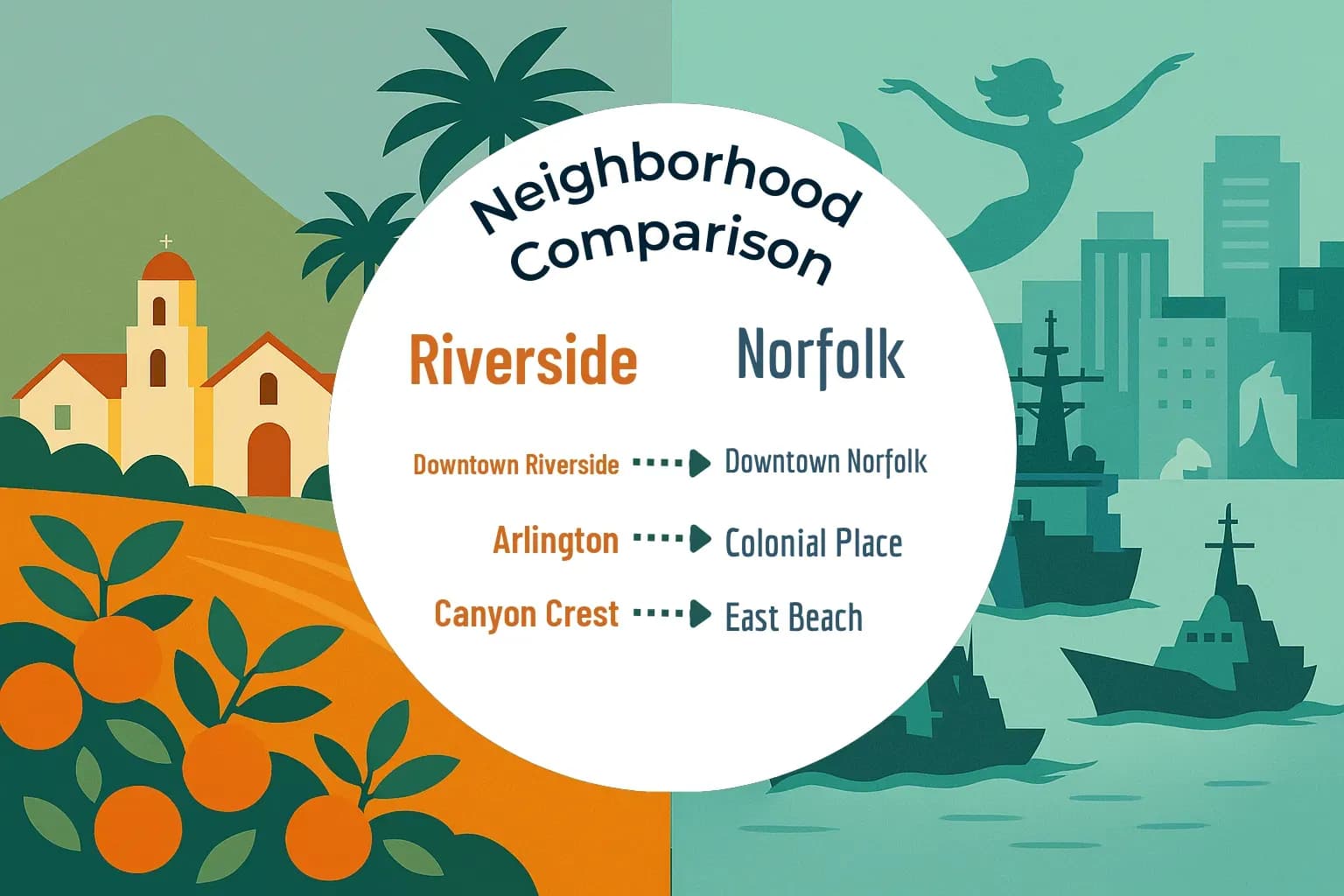 Riverside vs Norfolk Neighborhood Comparison