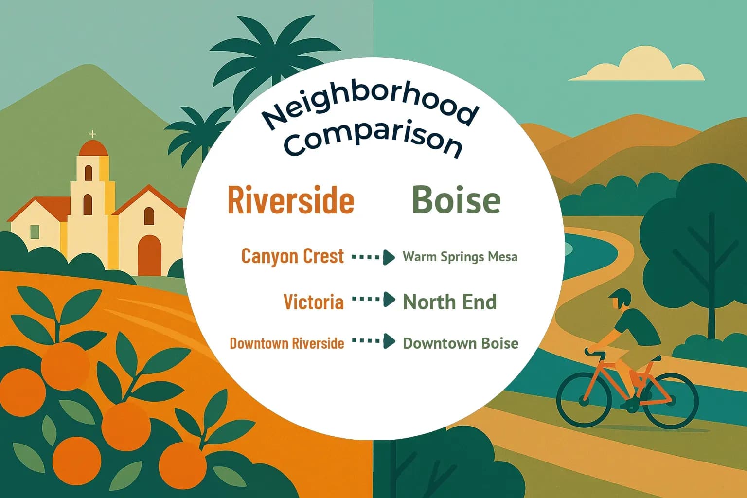 Riverside vs Boise Neighborhood Comparison