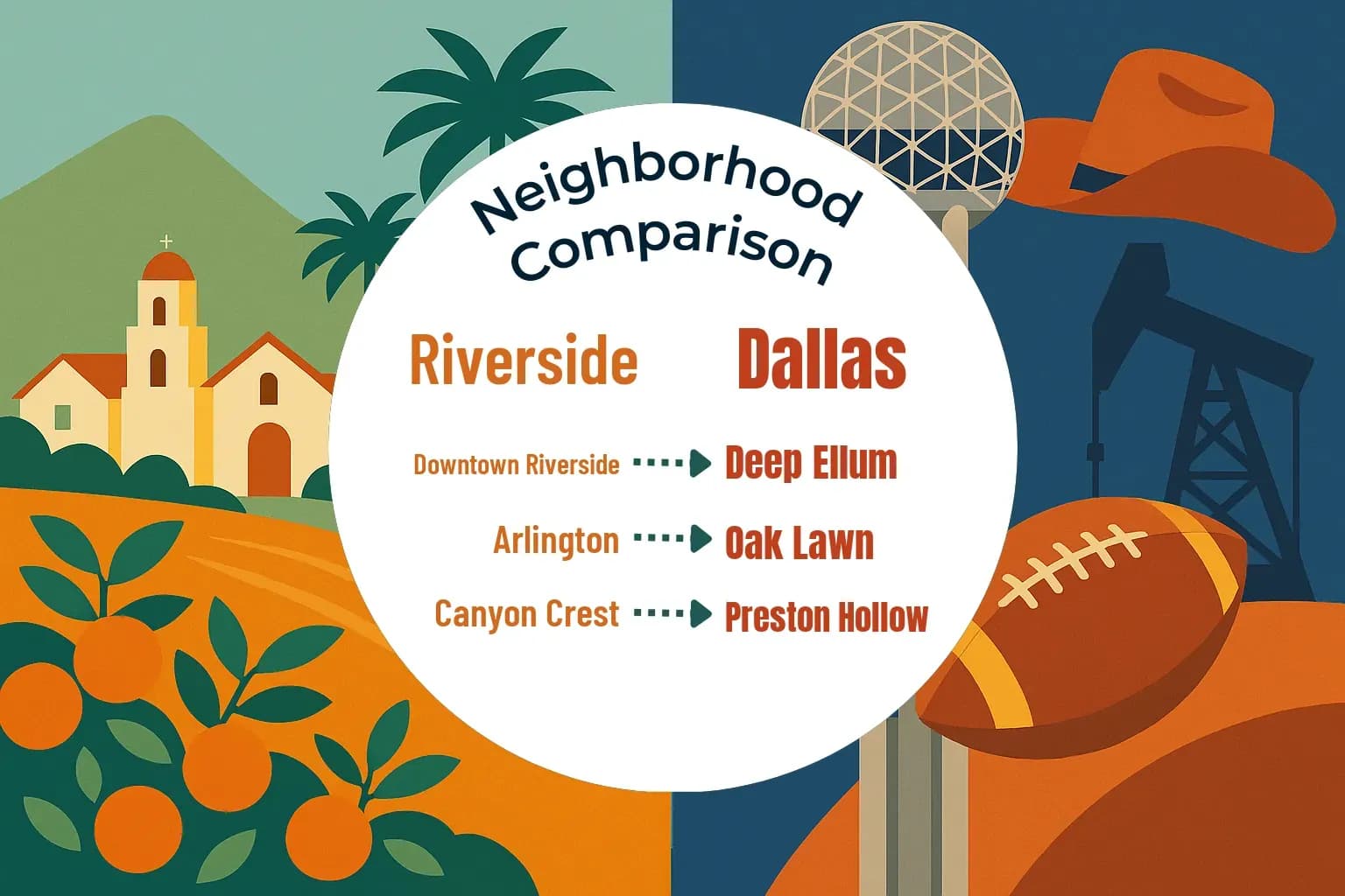 Riverside vs Dallas Neighborhood Comparison