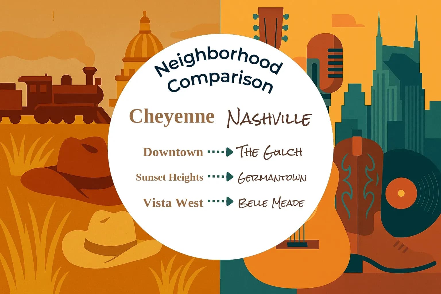 Cheyenne vs Nashville Neighborhood Comparison