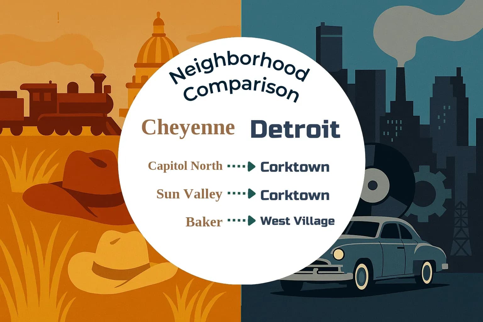 Cheyenne vs Detroit Neighborhood Comparison