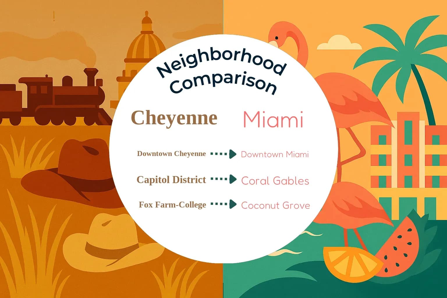 Cheyenne vs Miami Neighborhood Comparison