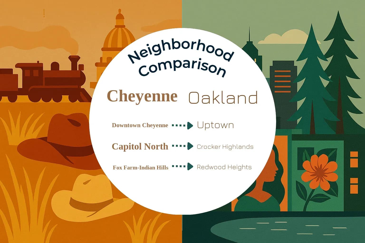 Cheyenne vs Oakland Neighborhood Comparison
