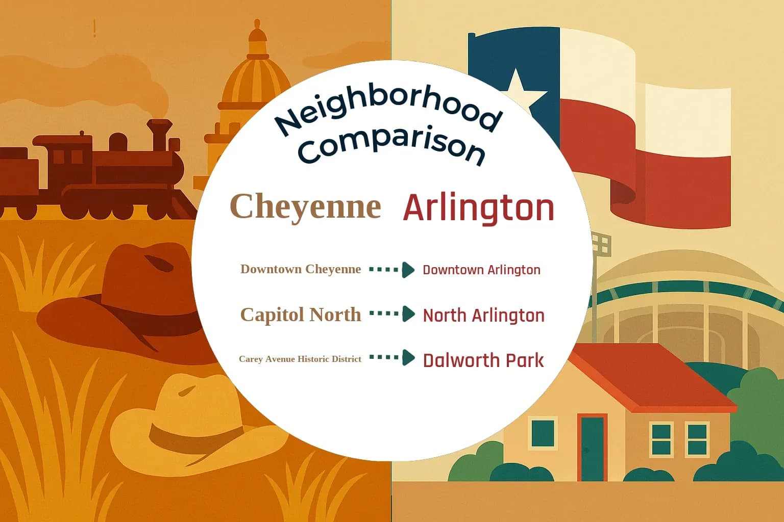 Cheyenne vs Arlington Neighborhood Comparison