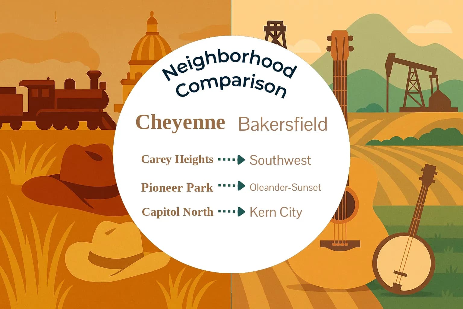 Cheyenne vs Bakersfield Neighborhood Comparison