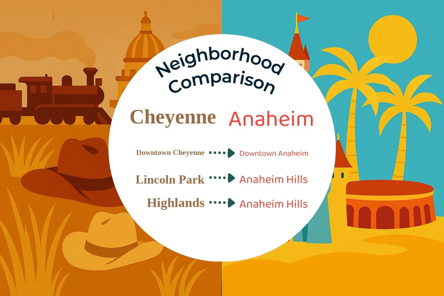 Cheyenne vs Anaheim Neighborhood Comparison