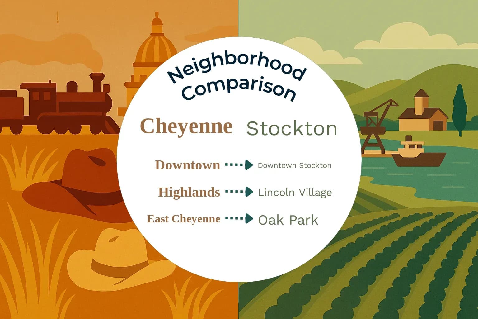 Cheyenne vs Stockton Neighborhood Comparison