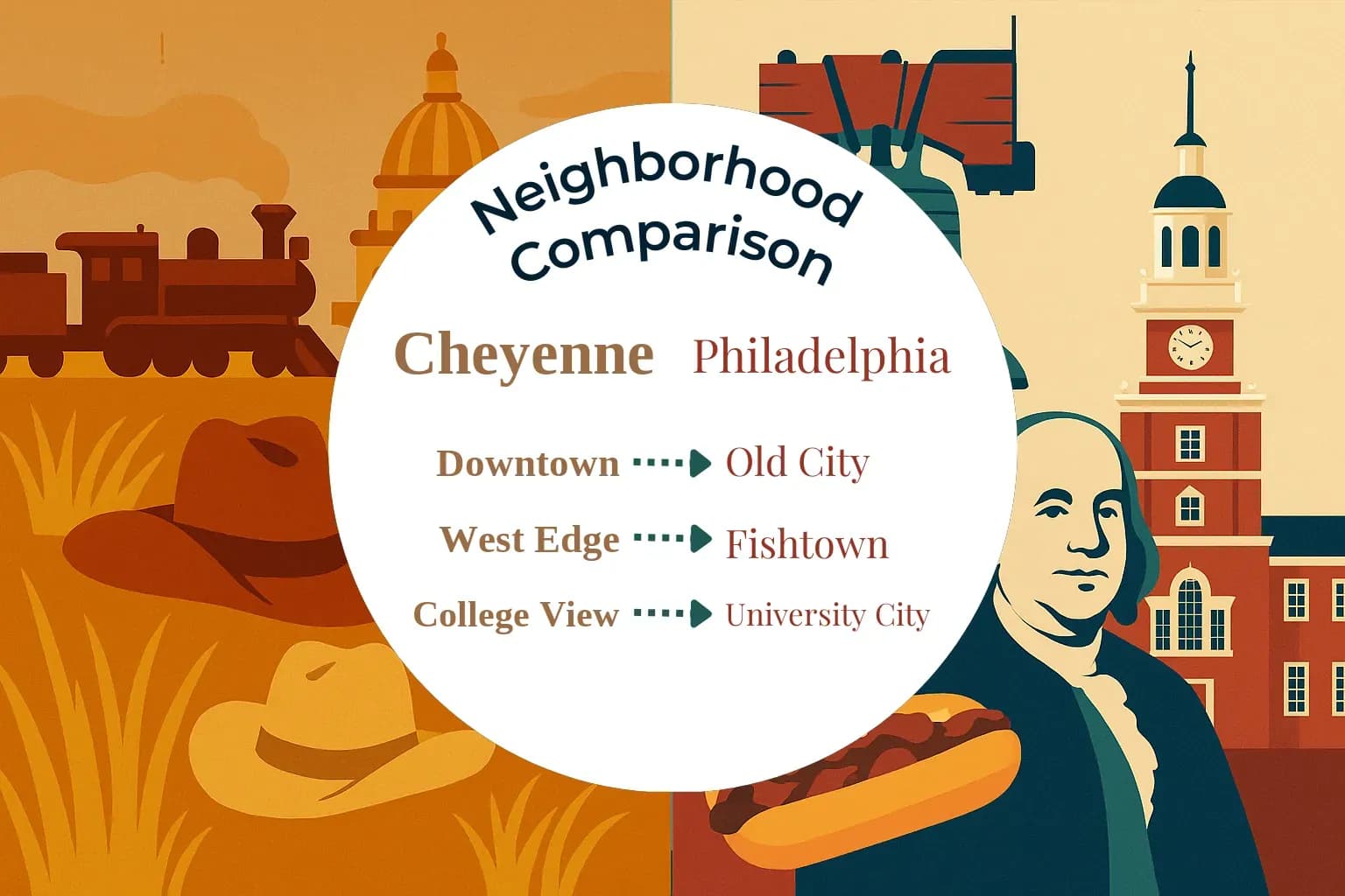 Cheyenne vs Philadelphia Neighborhood Comparison