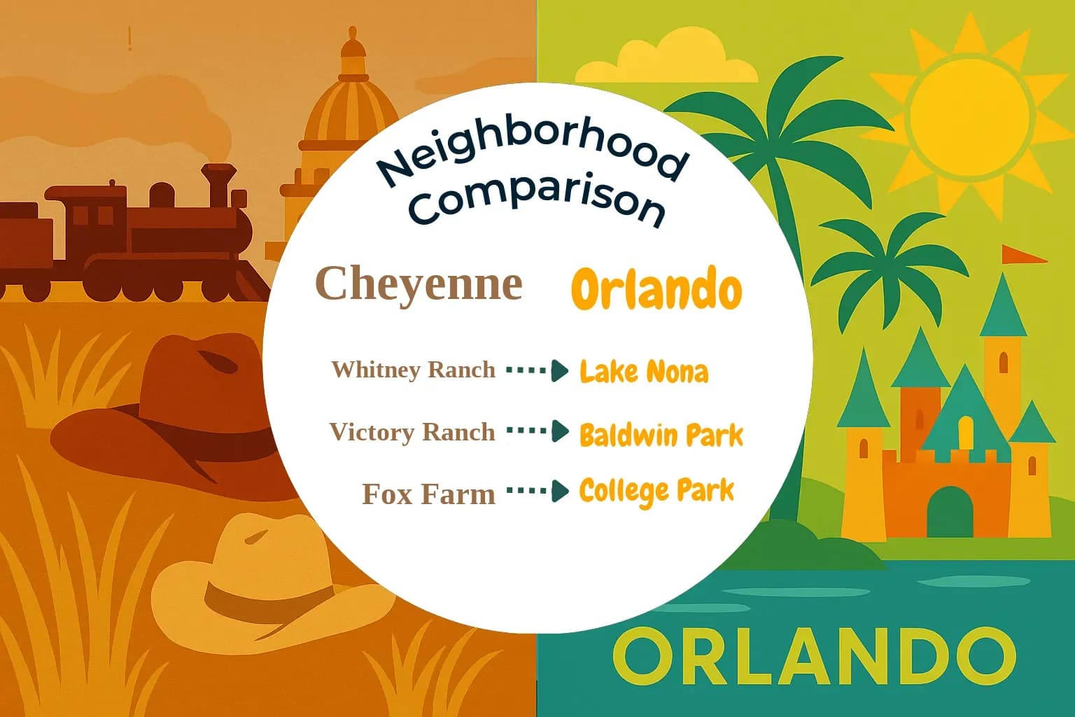 Cheyenne vs Orlando Neighborhood Comparison