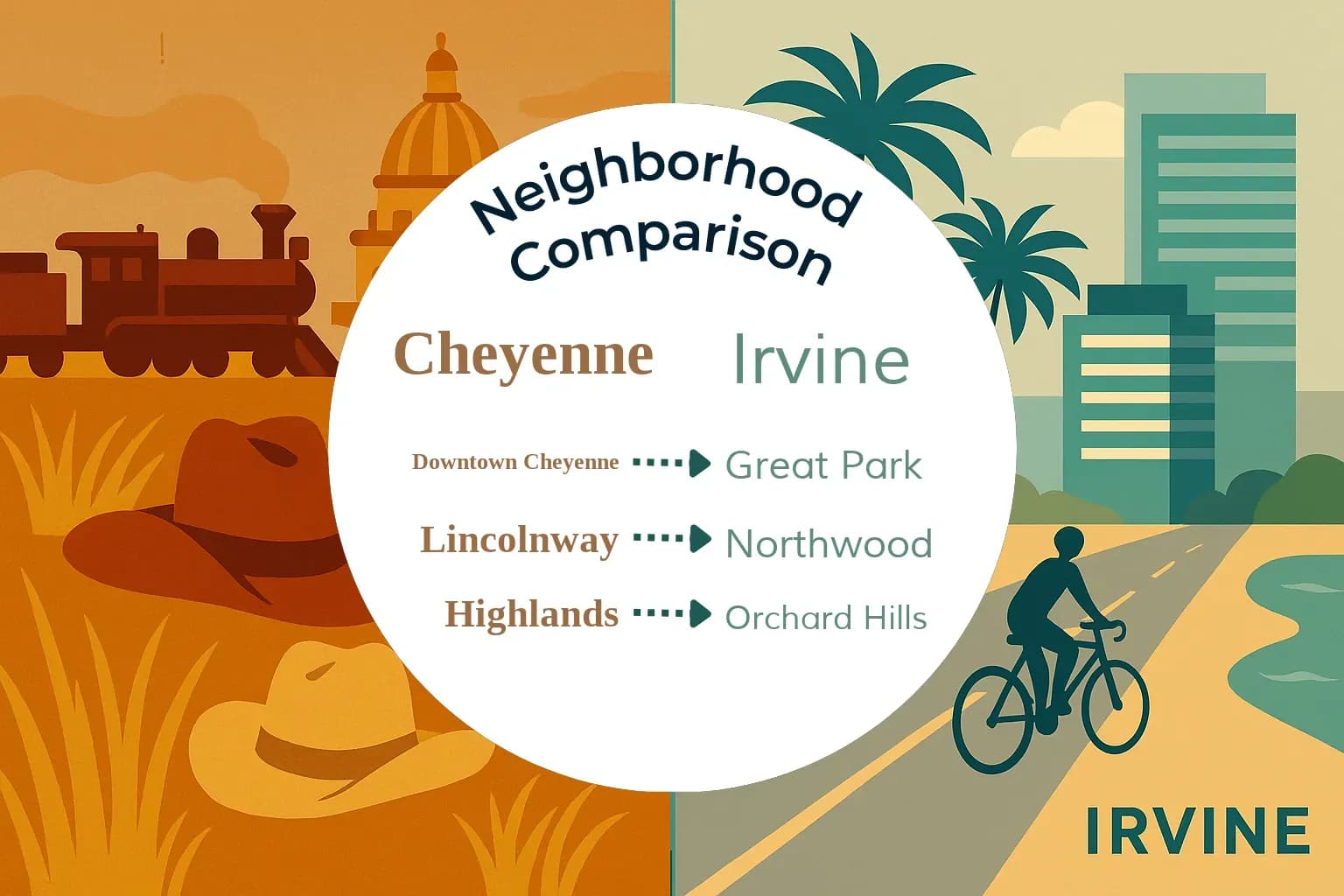 Cheyenne vs Irvine Neighborhood Comparison