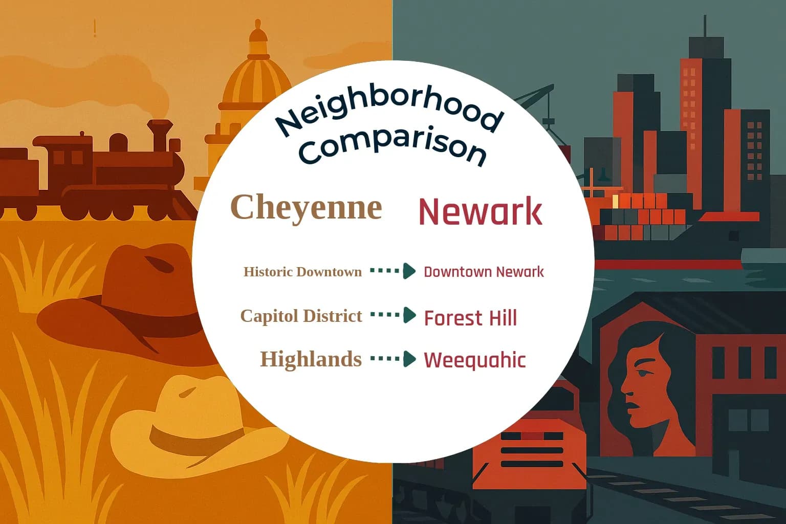 Cheyenne vs Newark Neighborhood Comparison