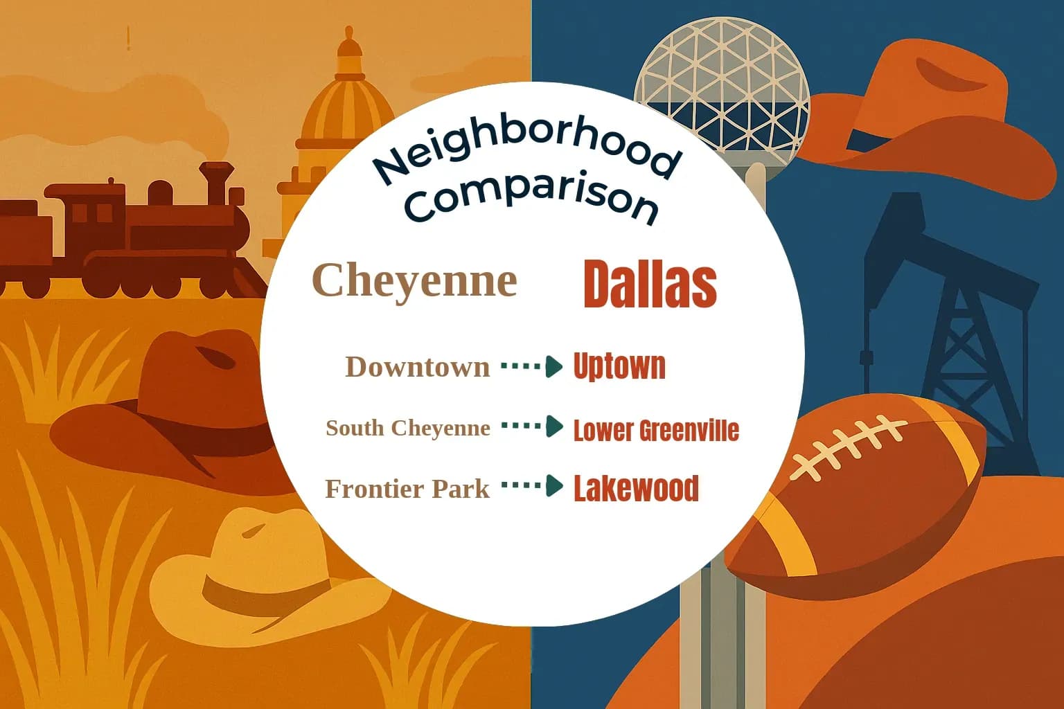 Cheyenne vs Dallas Neighborhood Comparison