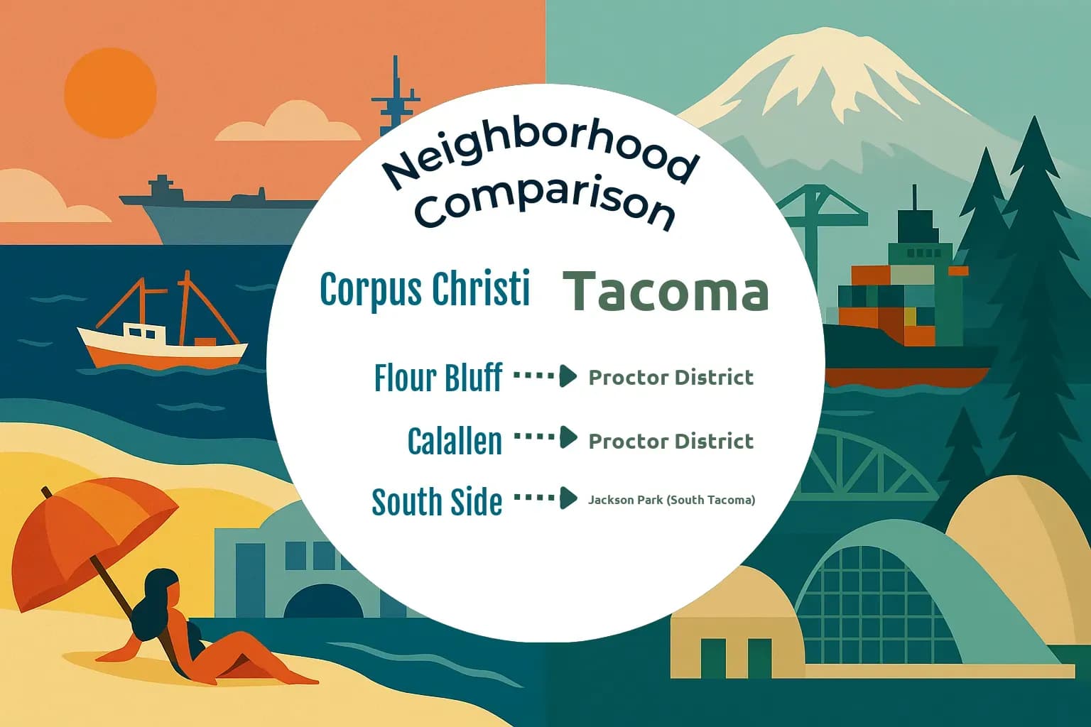 Corpus Christi vs Tacoma Neighborhood Comparison
