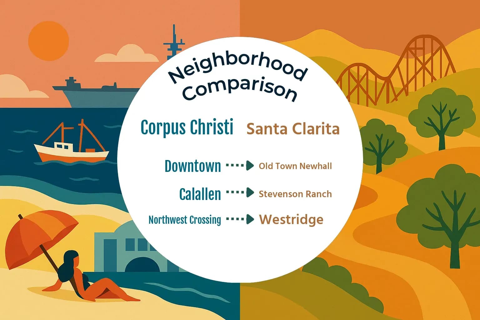 Corpus Christi vs Santa Clarita Neighborhood Comparison