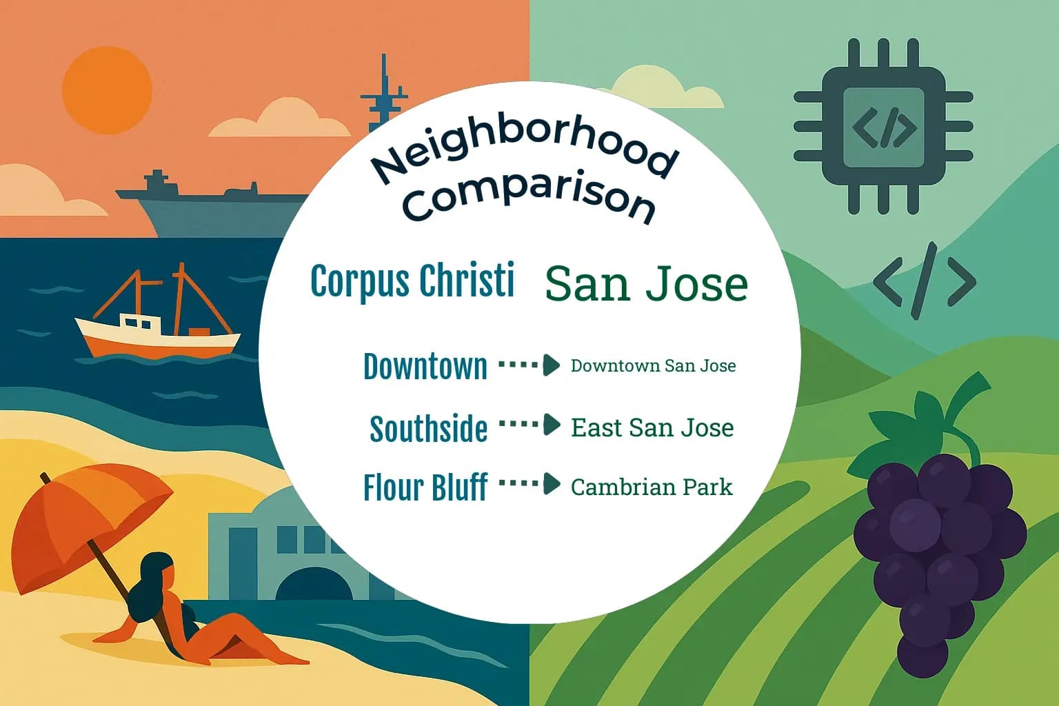 Corpus Christi vs San Jose Neighborhood Comparison