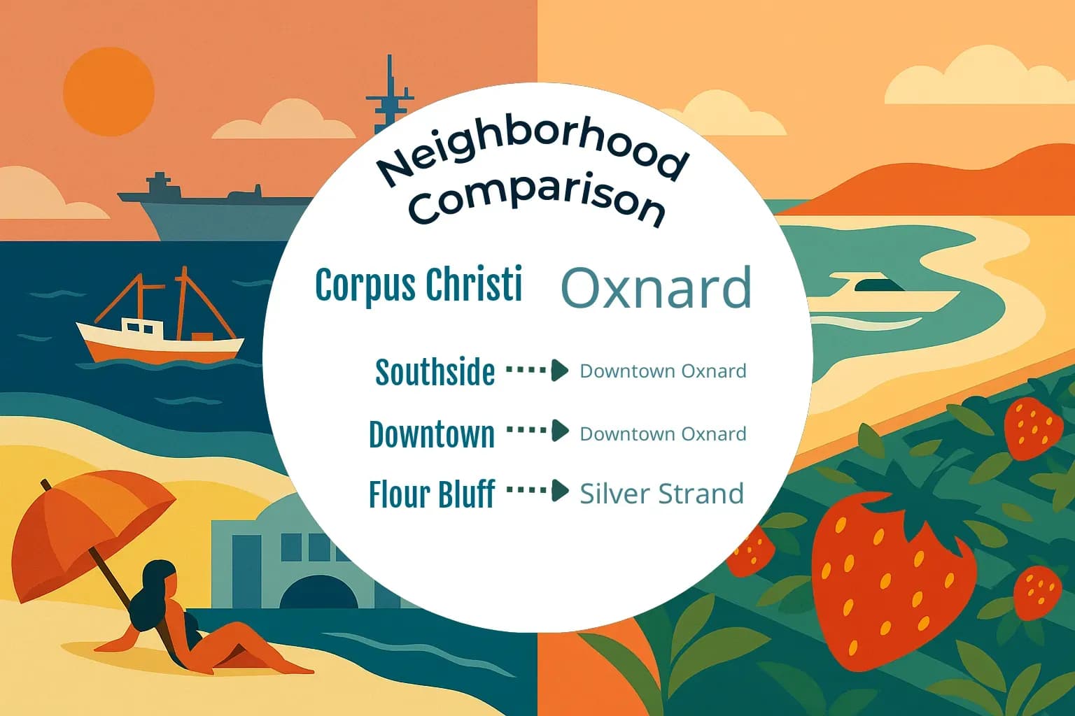 Corpus Christi vs Oxnard Neighborhood Comparison