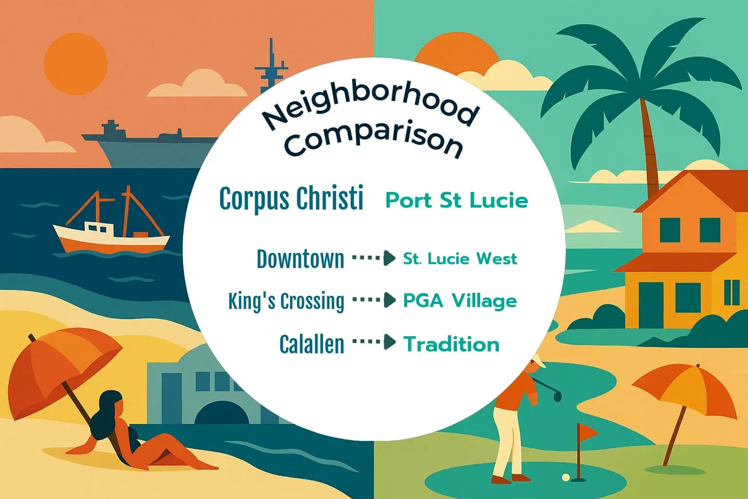 Corpus Christi vs Port St. Lucie Neighborhood Comparison