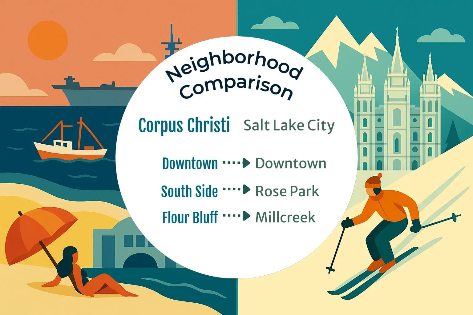 Corpus Christi vs Salt Lake City Neighborhood Comparison