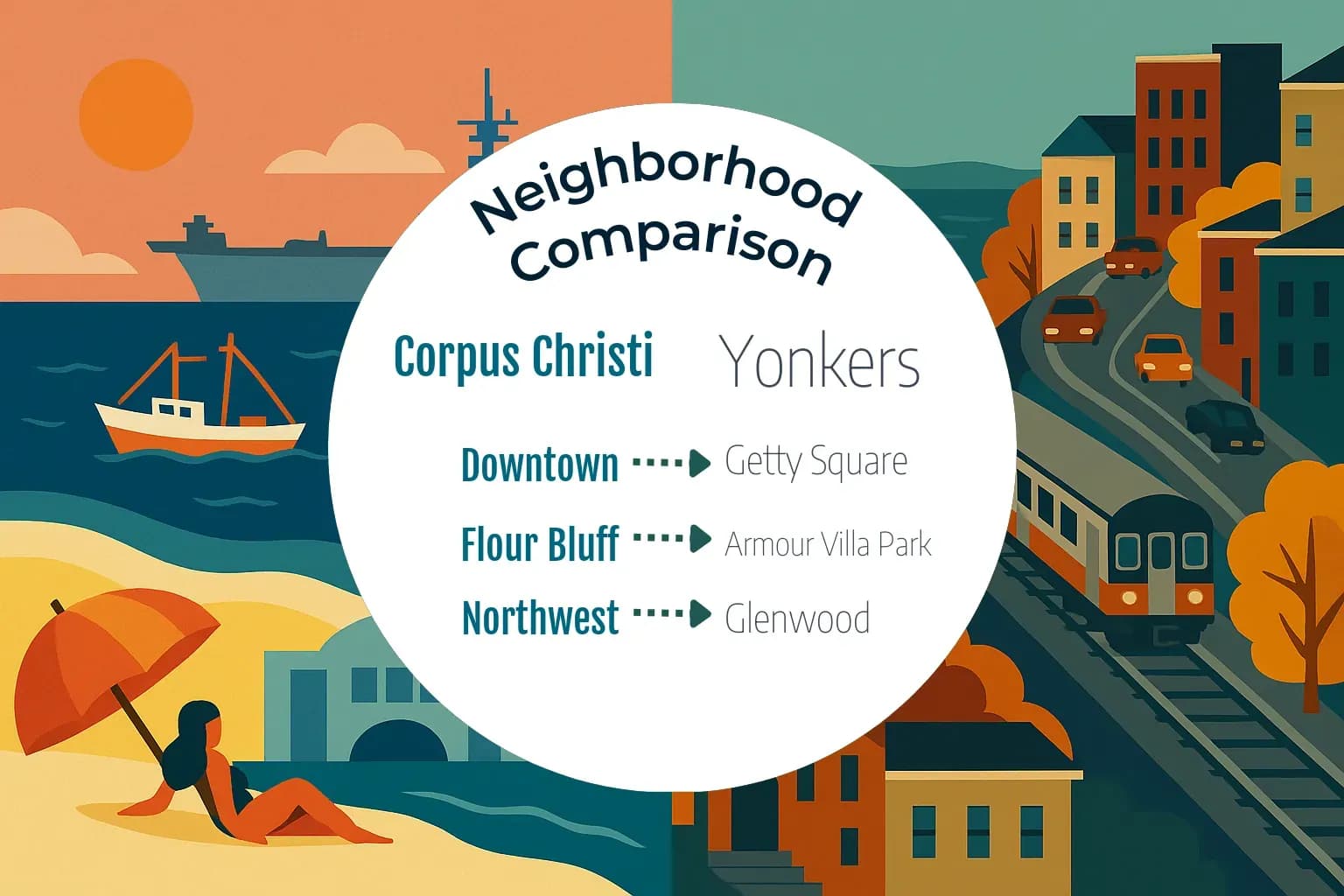 Corpus Christi vs Yonkers Neighborhood Comparison