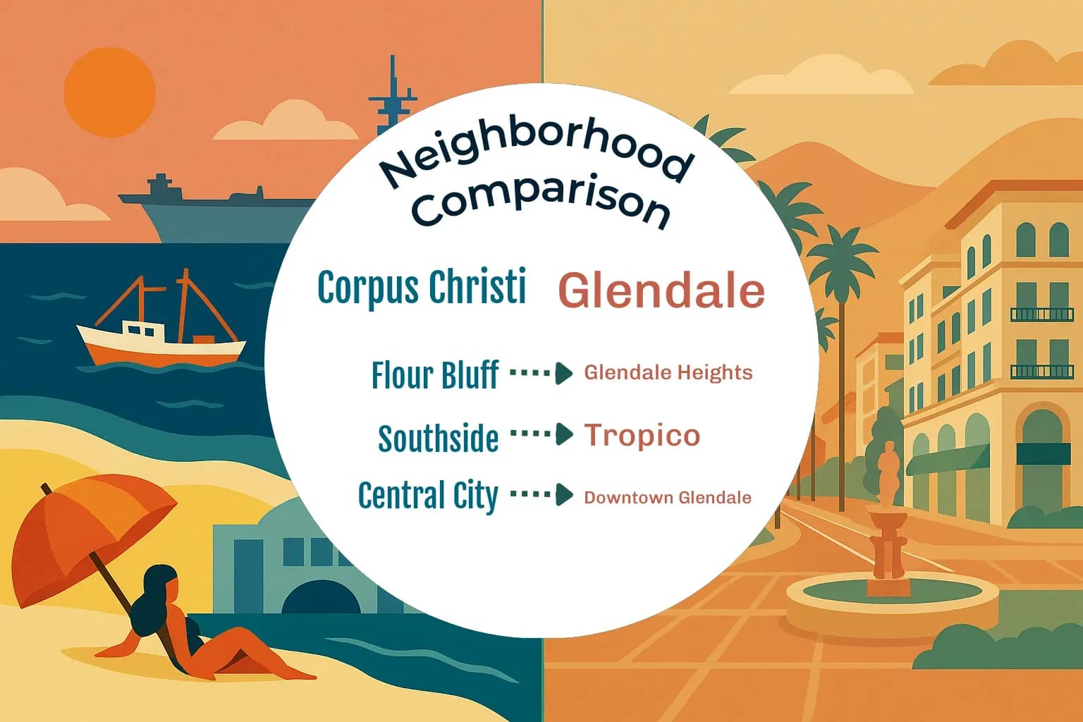 Corpus Christi vs Glendale Neighborhood Comparison