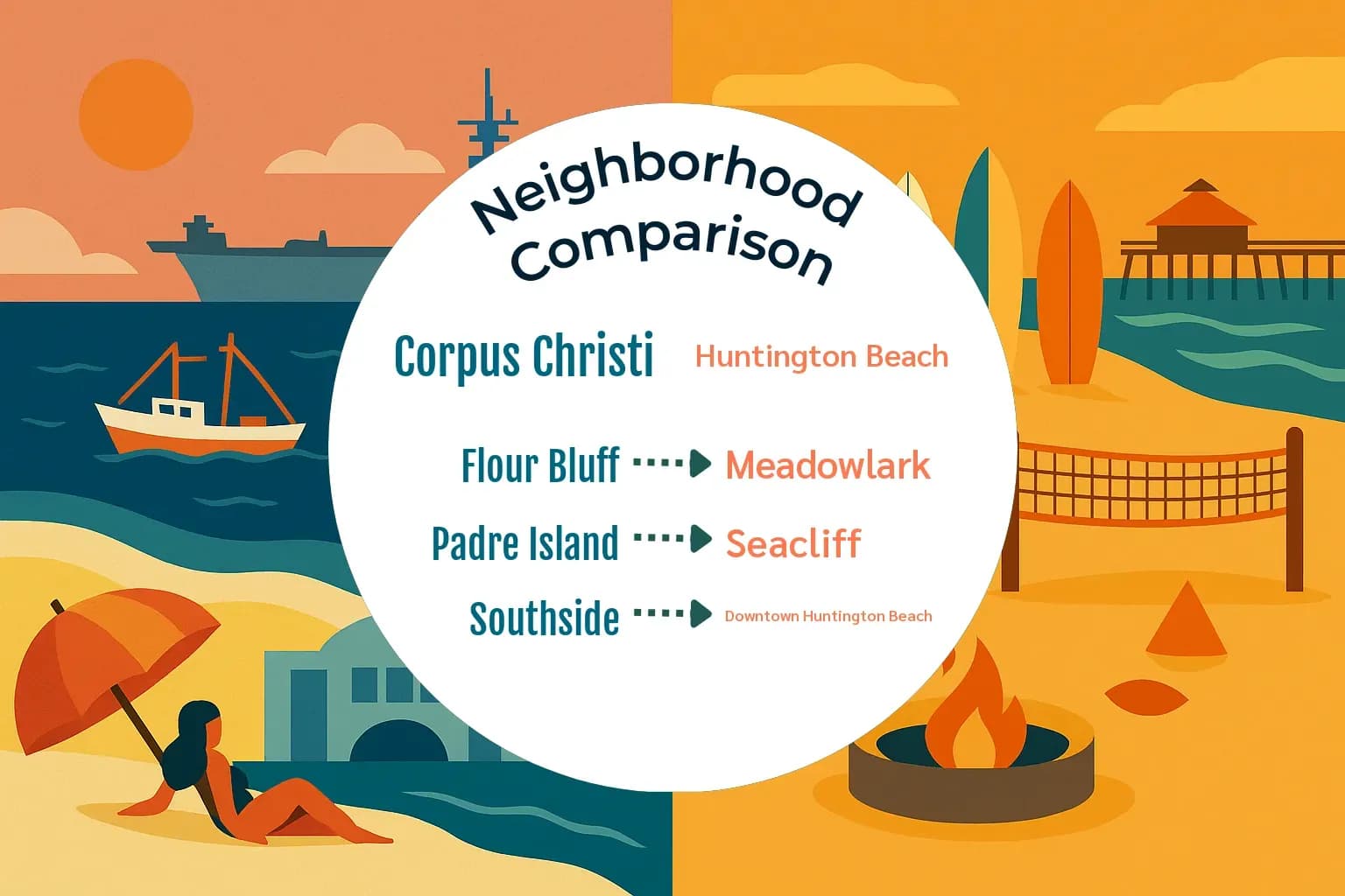 Corpus Christi vs Huntington Beach Neighborhood Comparison