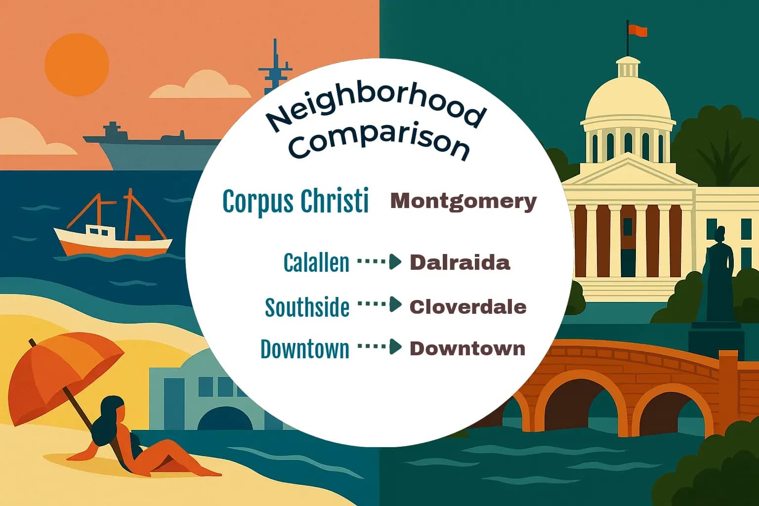 Corpus Christi vs Montgomery Neighborhood Comparison