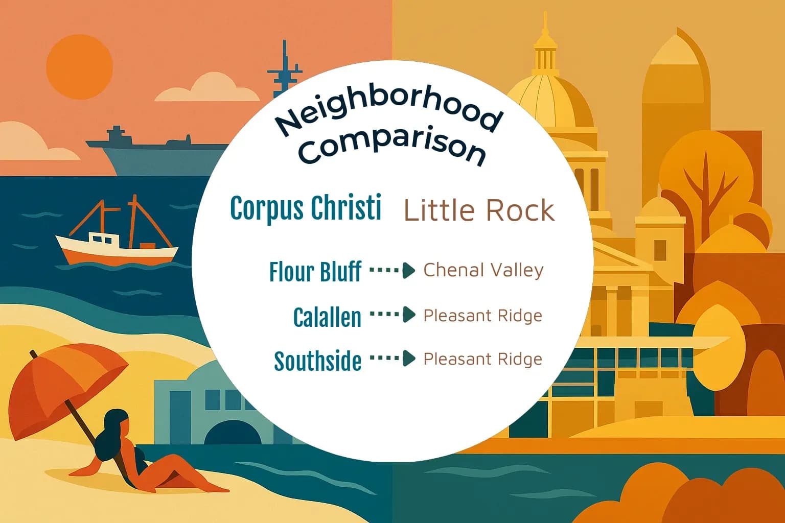 Corpus Christi vs Little Rock Neighborhood Comparison