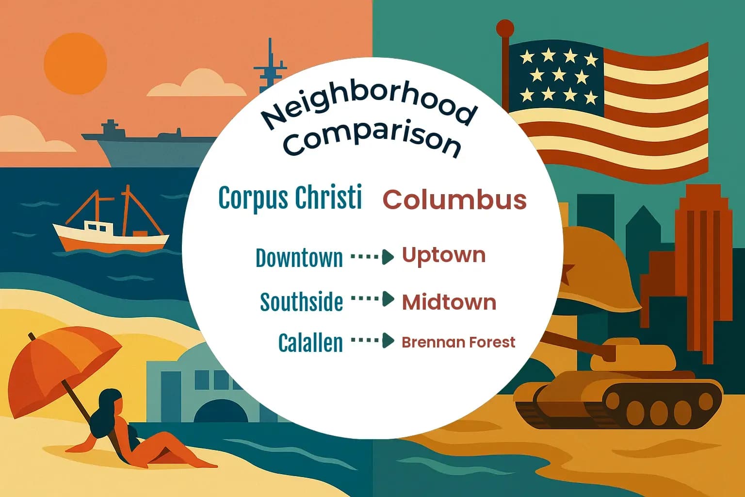 Corpus Christi vs Columbus Neighborhood Comparison