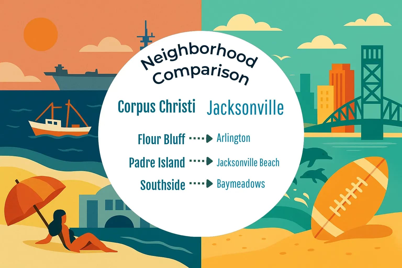 Corpus Christi vs Jacksonville Neighborhood Comparison