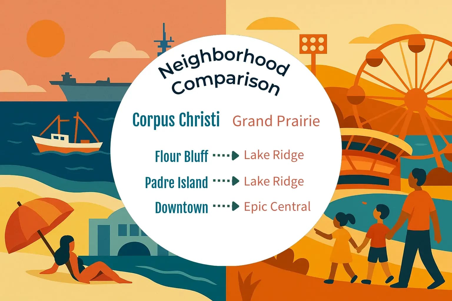 Corpus Christi vs Grand Prairie Neighborhood Comparison