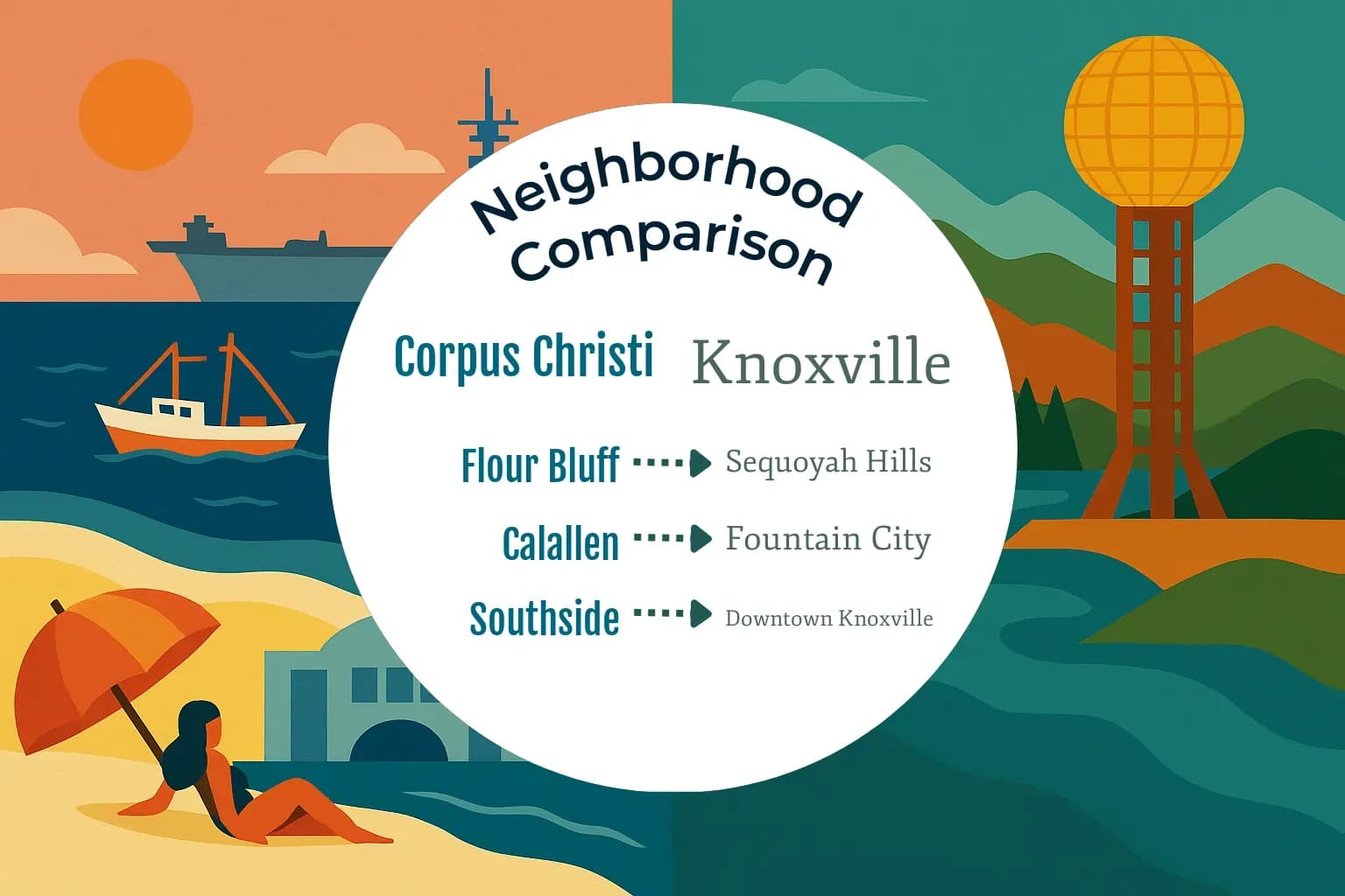 Corpus Christi vs Knoxville Neighborhood Comparison