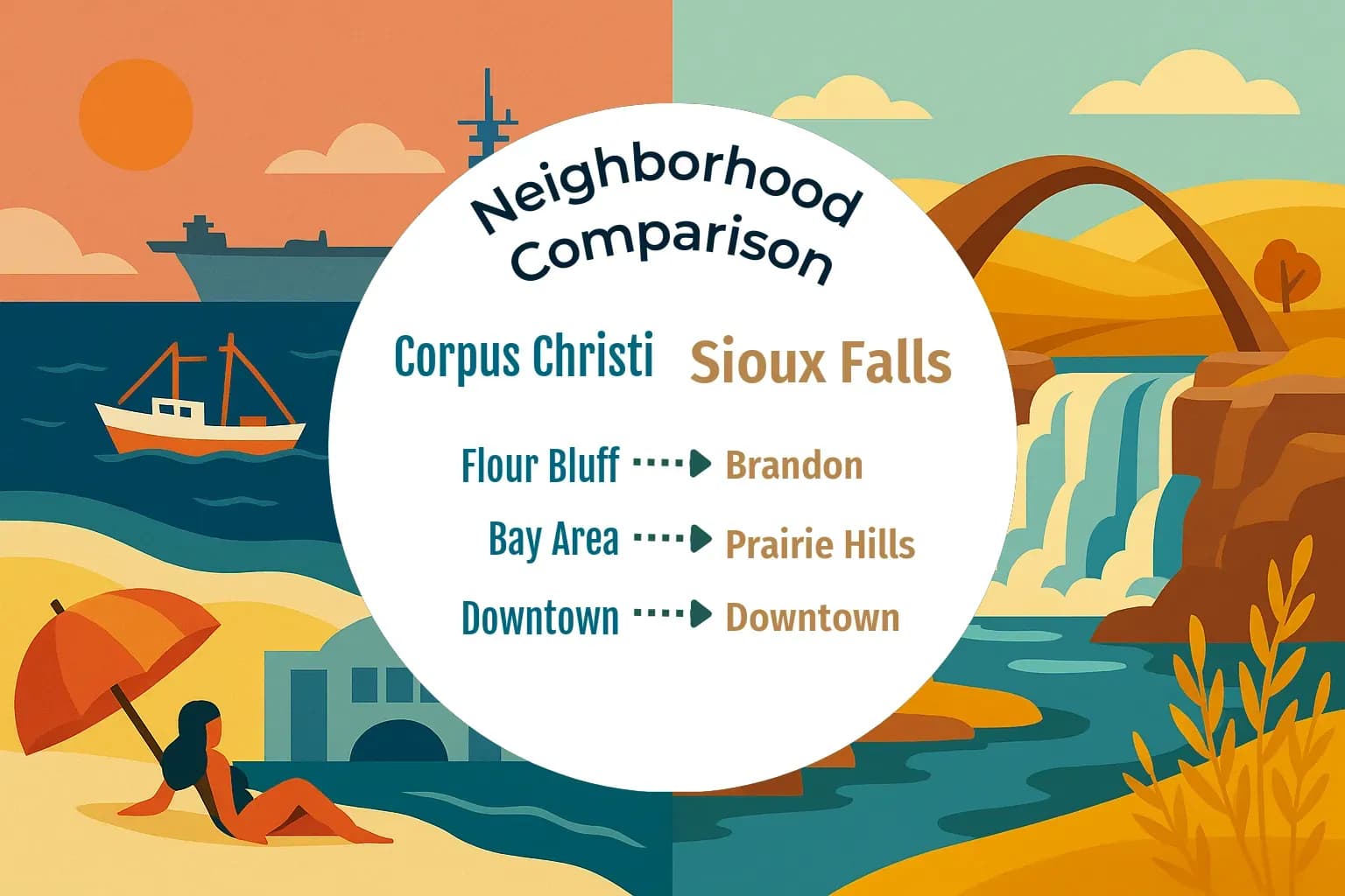 Corpus Christi vs Sioux Falls Neighborhood Comparison