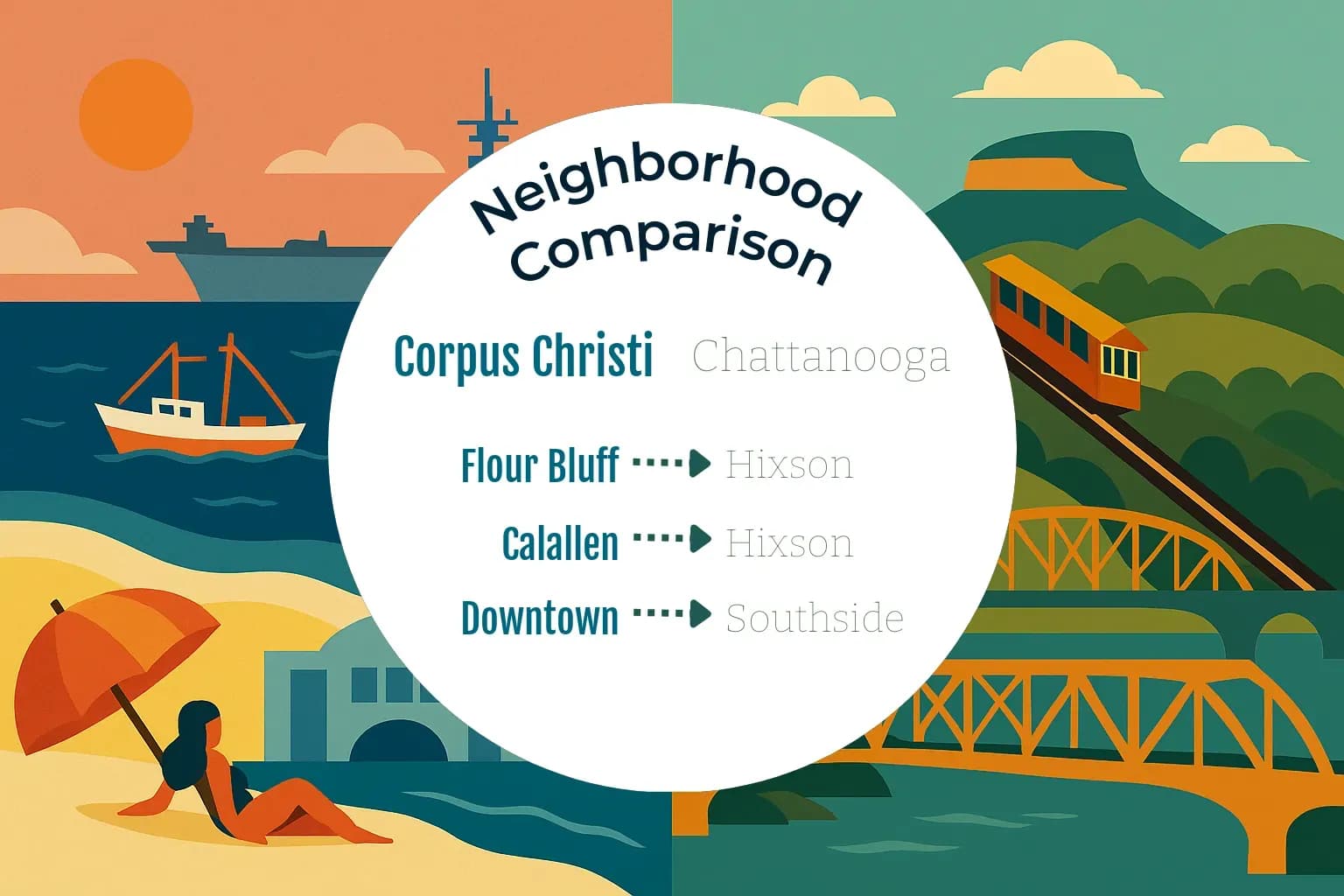 Corpus Christi vs Chattanooga Neighborhood Comparison