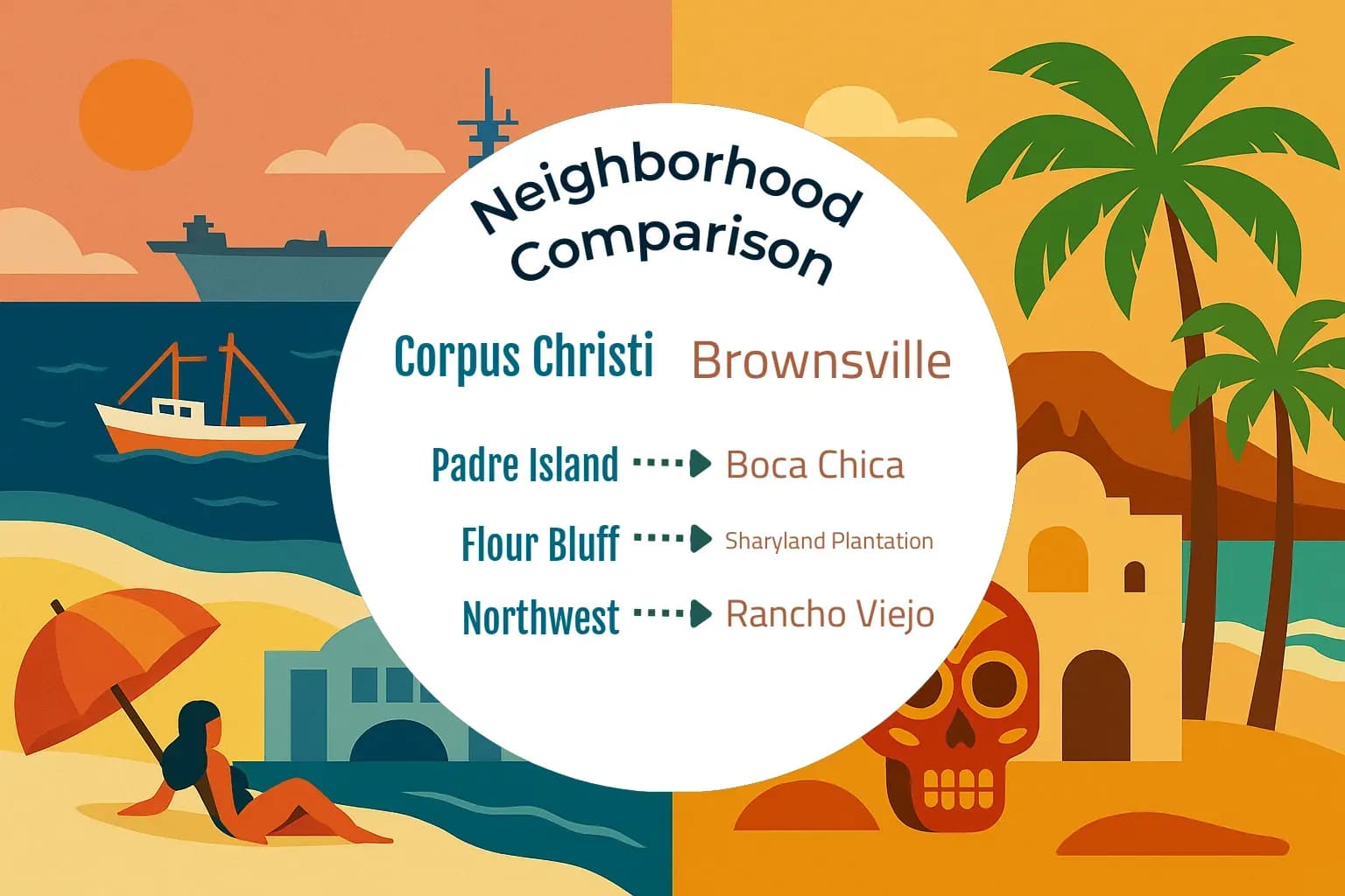 Corpus Christi vs Brownsville Neighborhood Comparison